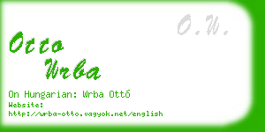 otto wrba business card